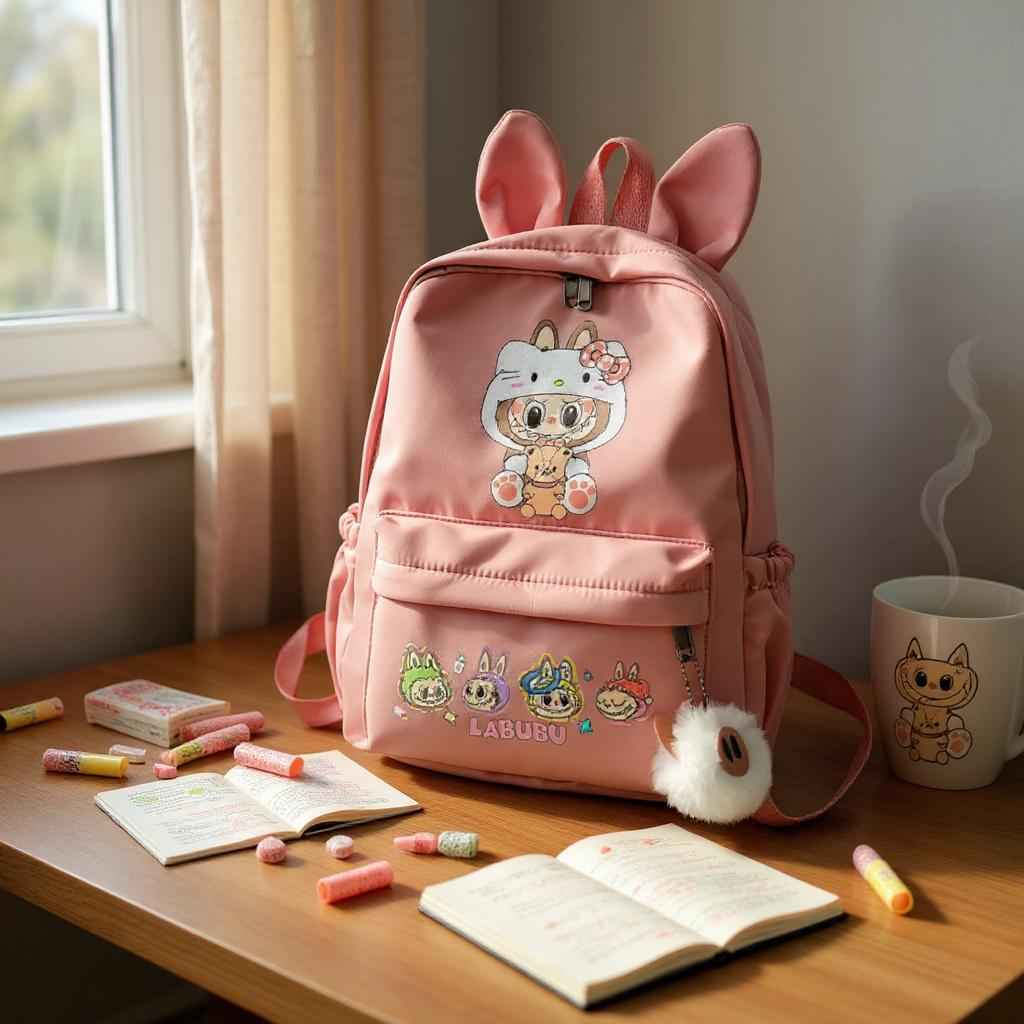 Sac à Dos Labubu Pink - Boutique PopArt