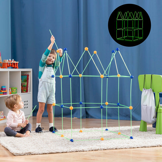Kit de Construction de Fort pour Enfants Archikitt InnovaGoods 85 Pièces Bigbuy