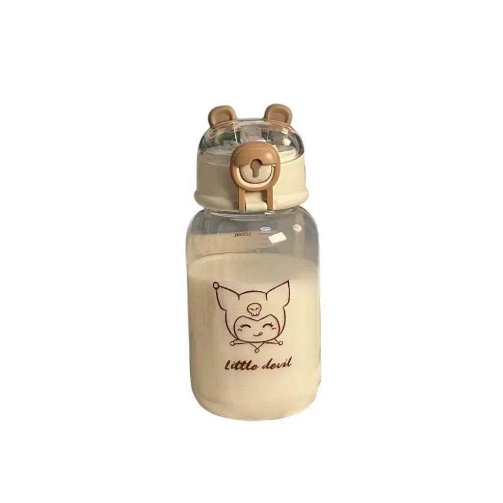Gourde Kawaii Sanrio - Bouteille Transparente avec Paille Boutique PopArt