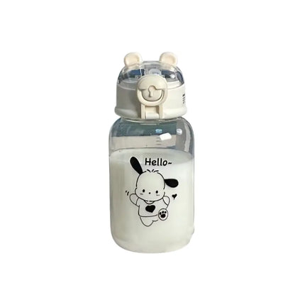Gourde Kawaii Sanrio - Bouteille Transparente avec Paille Boutique PopArt