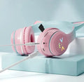 Casque avec oreilles de chat LED Kawaii