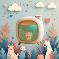 Humidificateur Cartoon 500ML - Éclairez votre nuit!