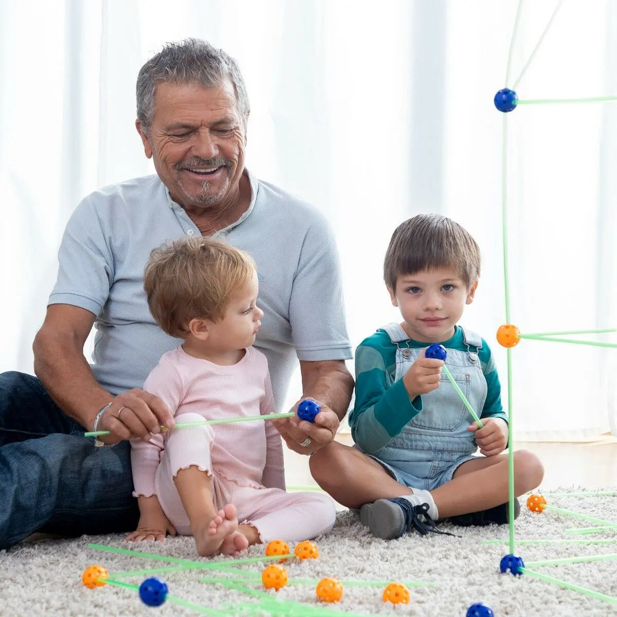 Kit de Construction de Fort pour Enfants Archikitt InnovaGoods 85 Pièces Boutique PopArt