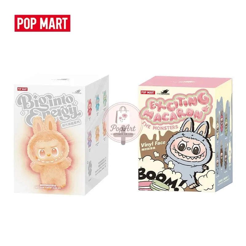 POP MART Big into Energy Series-Vinyl Plush Pendant Blind Box + Exciting Macaron Blind Box Boutique PopArt