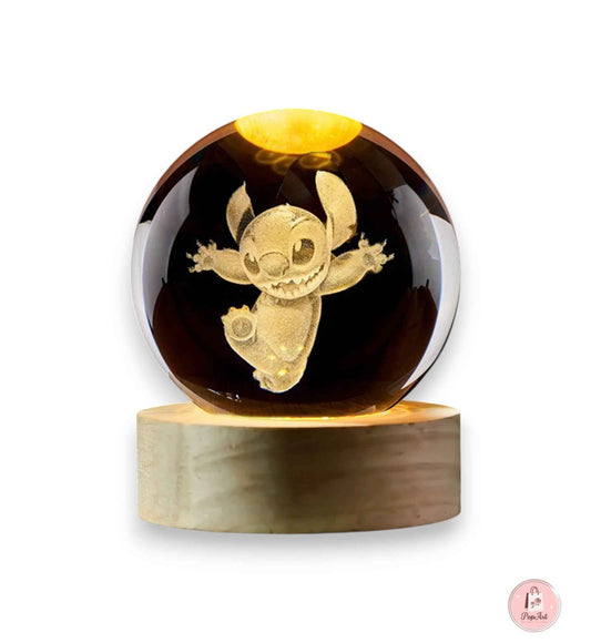 Boule de crystal veilleuse Stitch - Boutique PopArt